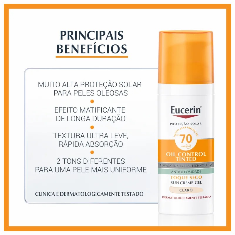 Textura leve oil-free com controle de oleosidade por até 8 horas